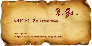 Nübl Zsuzsanna névjegykártya